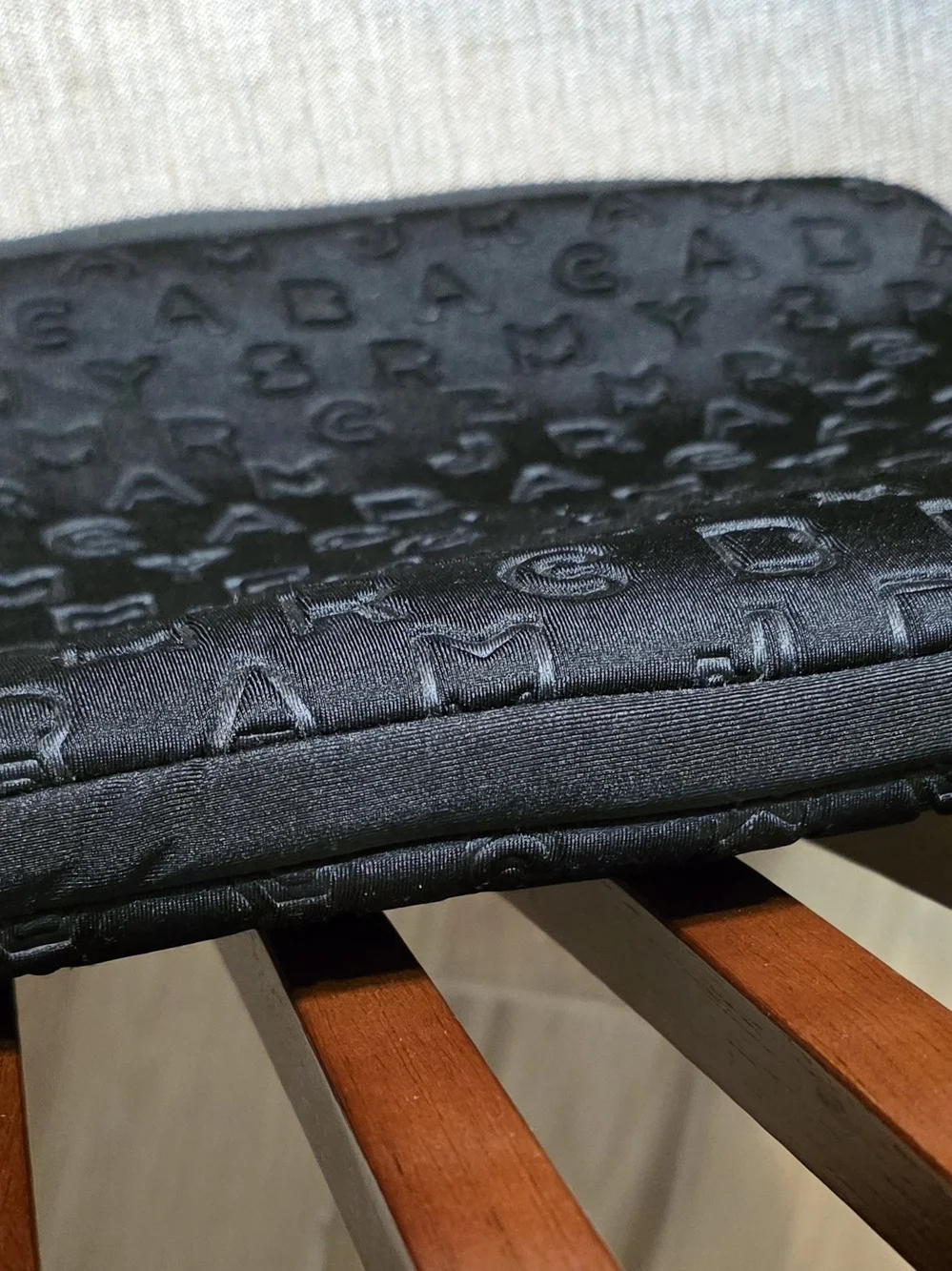Marc By Marc Jacobs Black Embossed Logo Laptop Bag